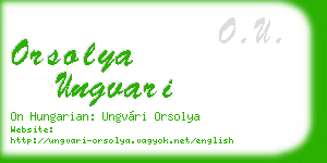 orsolya ungvari business card