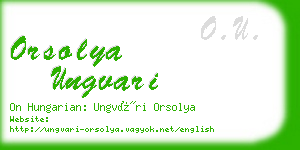 orsolya ungvari business card